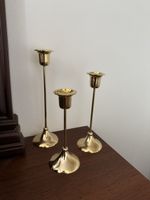 3er Set Messing Kerzenständer 