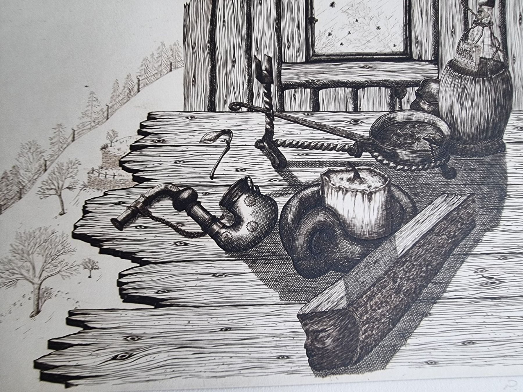 Grafica & Litografie: PETER STREICH RADIERUNG SIGNIERT NUMMERIERT – Usato da Gersau venduto da grafik-kunst 4