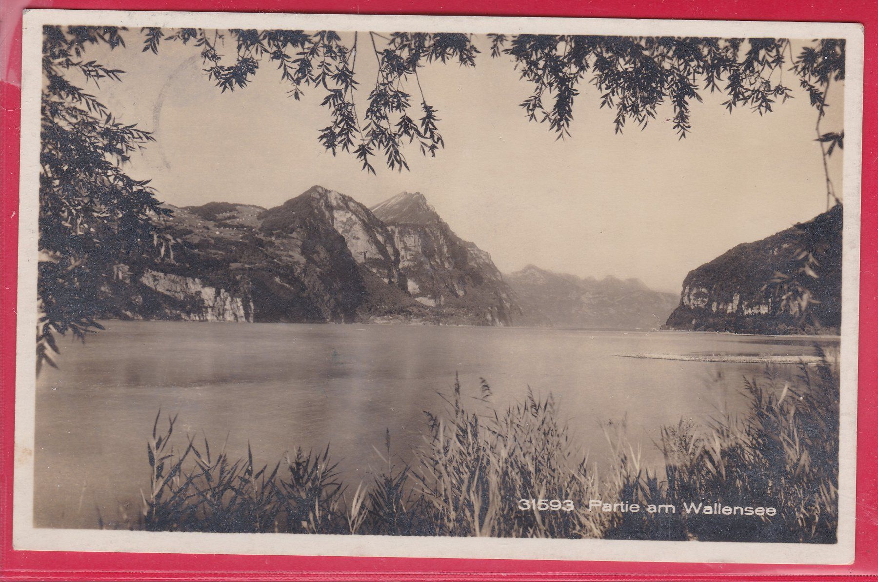 Cartoline postali: PARTIE AM WALLENSEE, 10.9.1928 – Usato da Oberrieden venduto da Gebirgsstelze