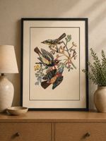 3D Wandbild Vögel I. 60×80 cm – moderner Rahmen