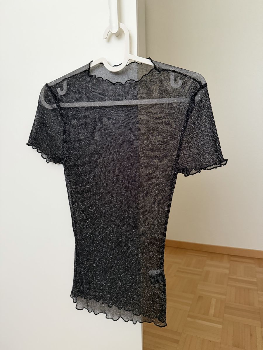 Tops: Glitzer Netz Top Schwarz Gr. S – Gebraucht aus Affoltern am Albis von ble_z7fj
