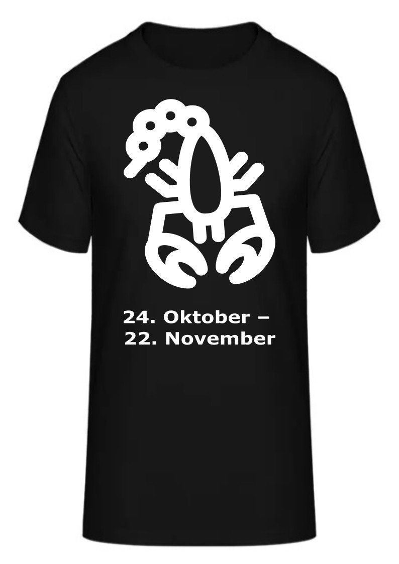 T-shirt: T-Shirt Sternzeichen Skorpion – Nuovo e nell'imballaggio originale da Zürich venduto da HarlacherIT