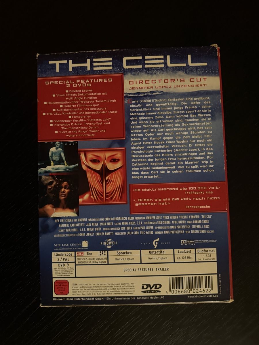 Tutti i DVDs: The Cell Director's Cut 2 DVDs gebraucht – Usato da Lausen venduto da EisAmStiel94 1