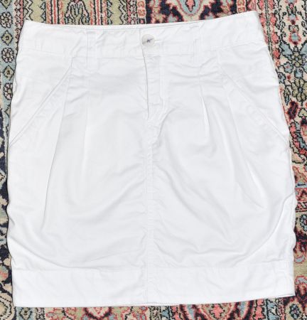 InWear Baumwoll Rock weiss knielang schönes Design Grösse S