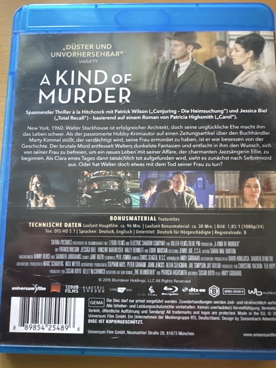 Tutti i DVDs: A Kind of Murder – Usato da Brunnadern venduto da Nanuk60 1
