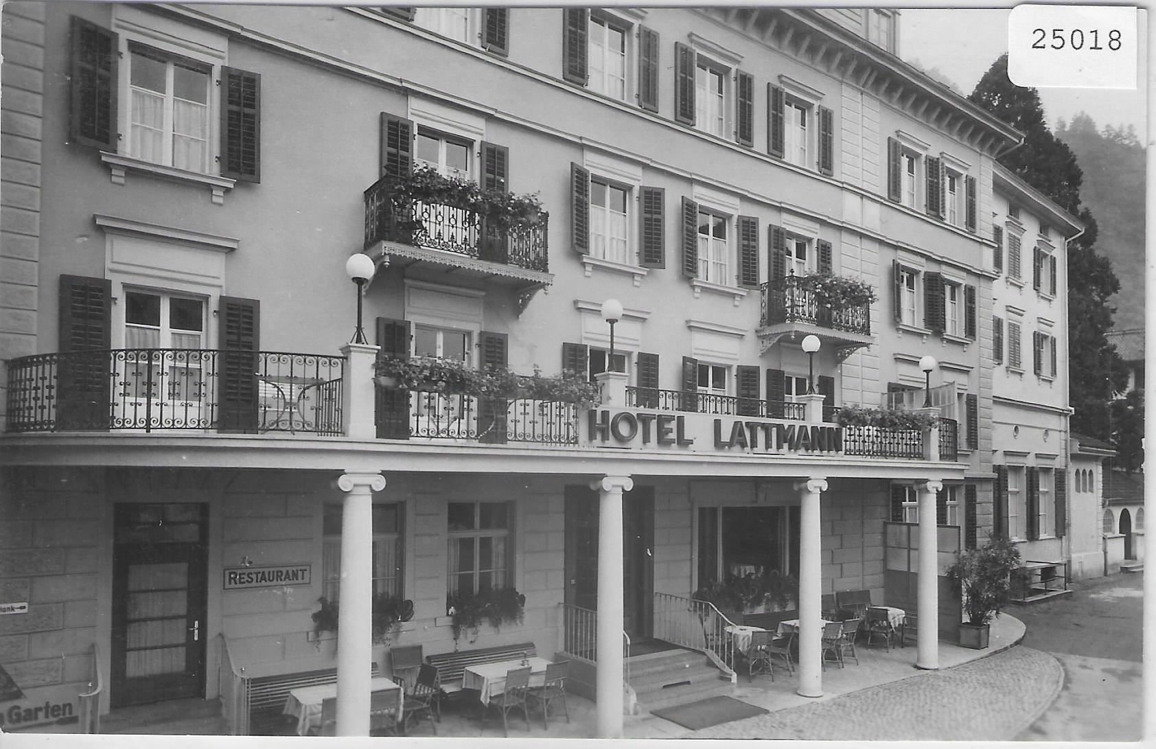Cartes postales: Hotel Lattmann - Bad Ragaz – Antique à Ettingen par Kartenplanet