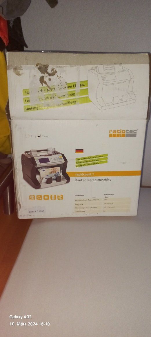 Alle Maschinen: Notenzählmaschine Ratiotec Rapidcount T110 – Neu (gemäss Beschreibung) aus Höri von 2oo892 1