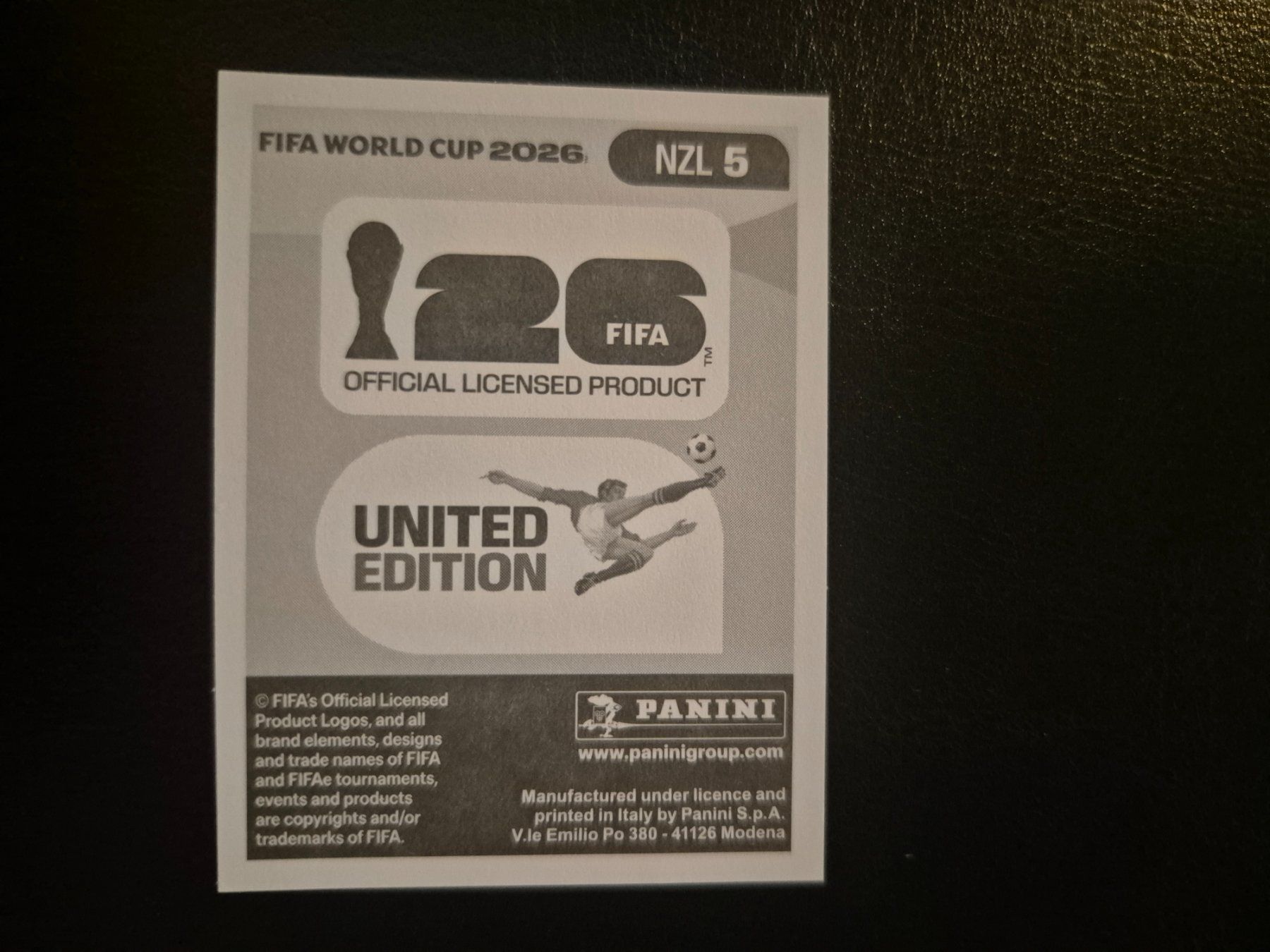Panini Carte collezionabili: Panini WM 26 NZL 5 – Nuovo (secondo la descrizione) da Rorschacherberg venduto da AJ3108 1