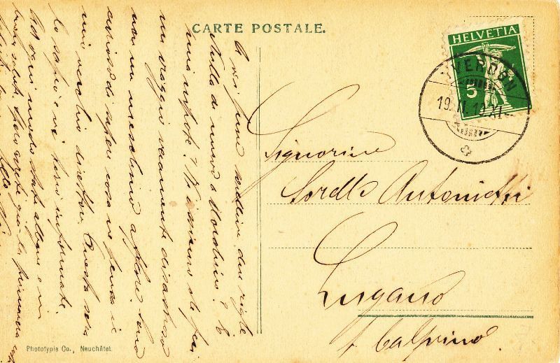 Cartoline postali: Yverdon + 1910 – Usato da Emmenbrücke venduto da teestube 1