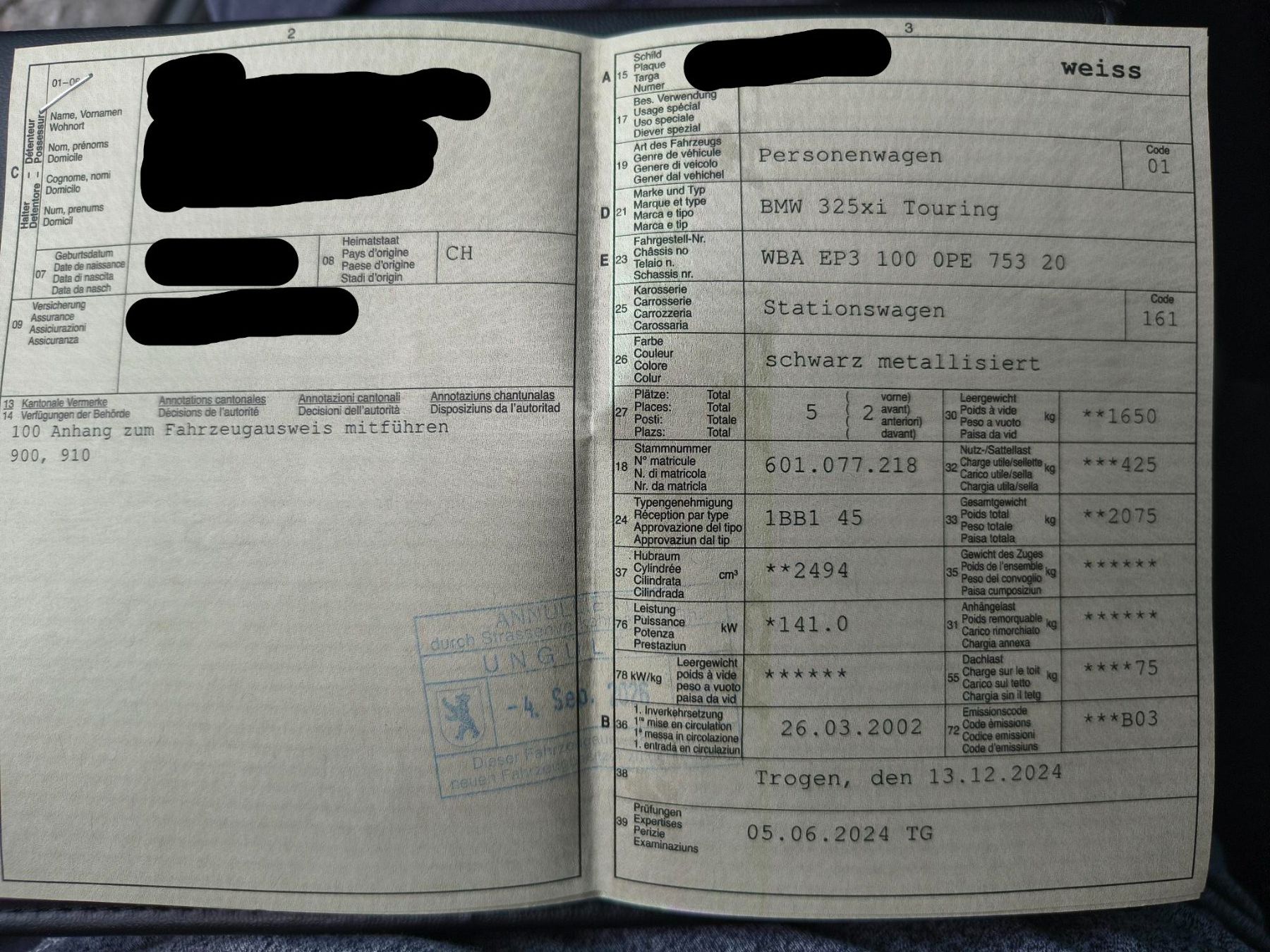BMW Automobili: BMW 325xi Touring E46 – Usato da Wolfhalden venduto da Para13 9