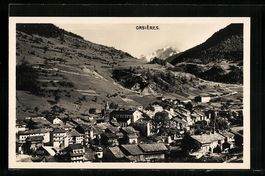 AK Orsières, Gesamtansicht des Ortes