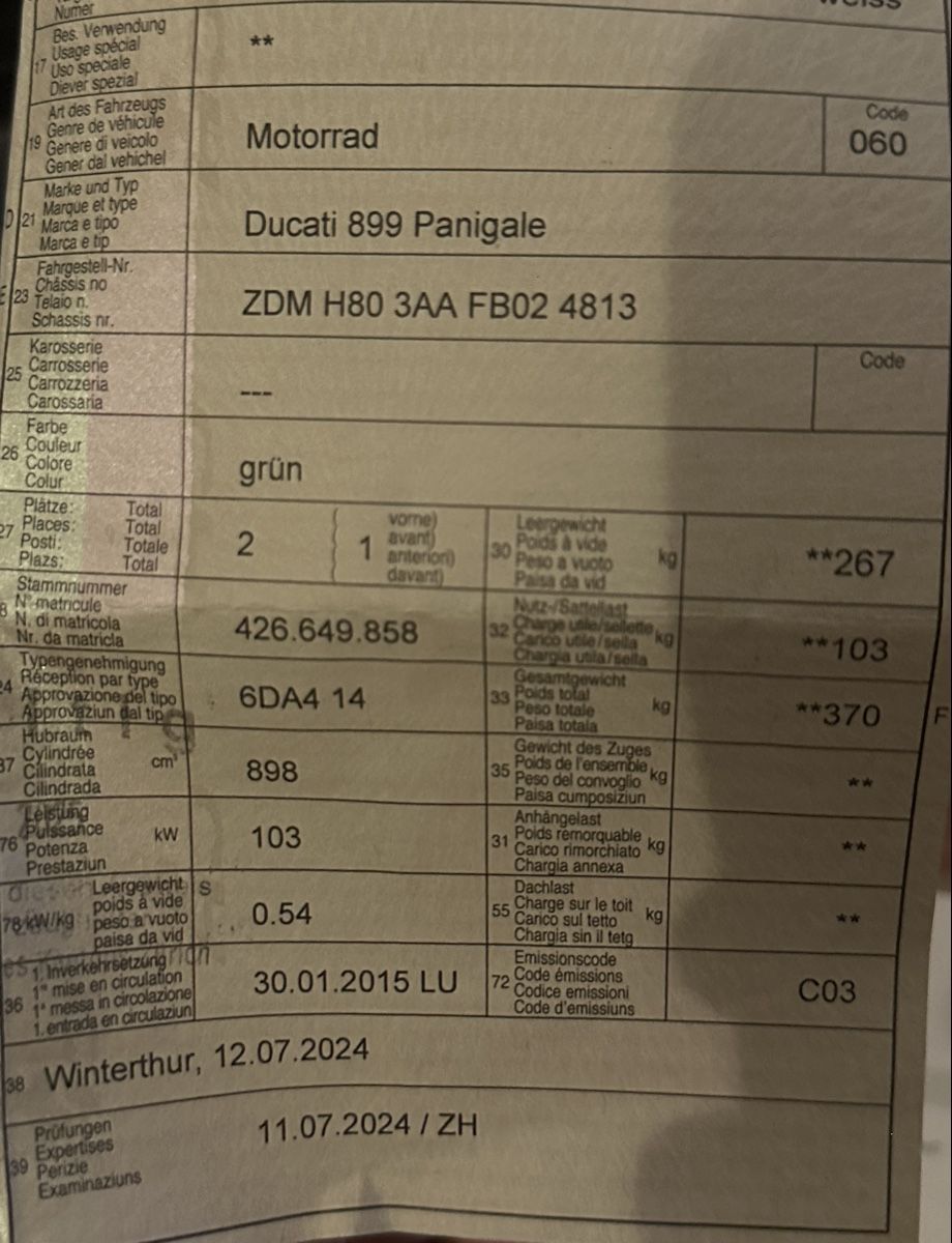 Ducati Strada: Ducati Panigale 899 – Usato da Zuchwil venduto da dor_m2xk 6