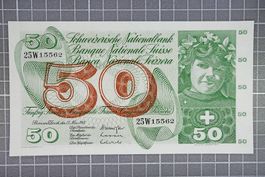 50 Franken Banknote "Apfelernte" 1968  (Bankfrisch, 100%)