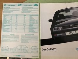 VW Golf GTI Verkaufsprospekt 34 Seiten inkl. PL., Aug. 1992