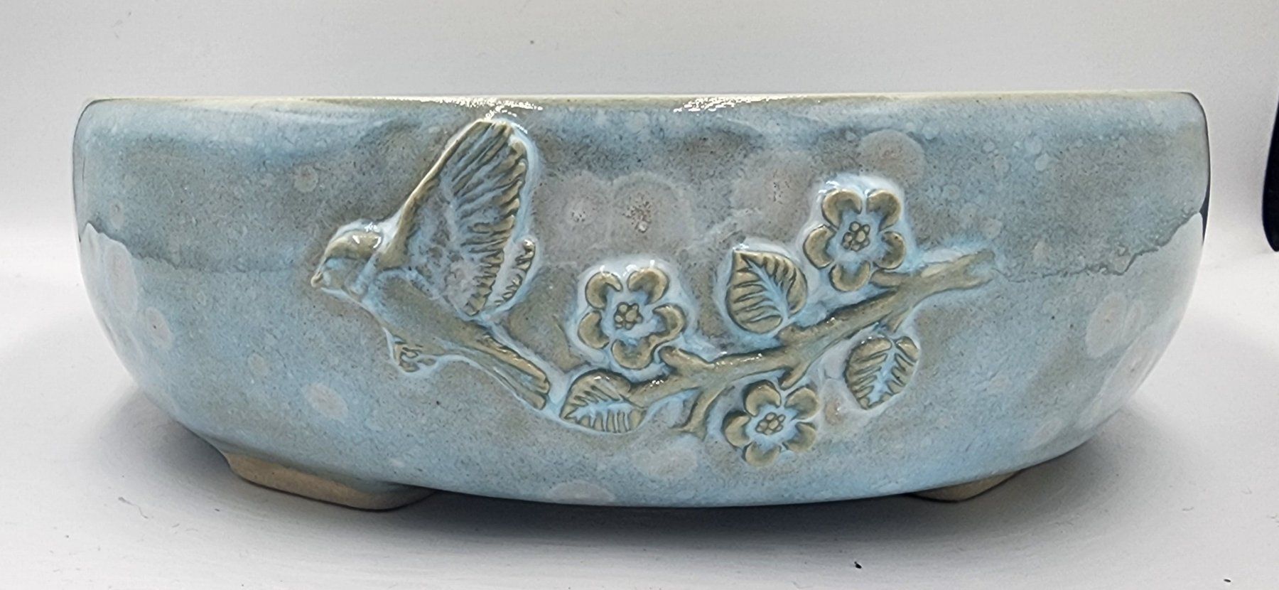 Vasi per fiori: Neu handgemachte Bonsaischale Steinzeug mit Relief – Nuovo (secondo la descrizione) da Basel venduto da TKpottery