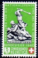 1940 NATIONALSPENDE BUNDESFEIER 5+5RP **POSTFRISCH** - W92