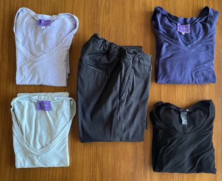 Umstandskleider Paket (1 Hose & 4 Shirts)  Grösse 38/M