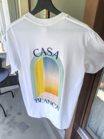 T-Shirt weiss mit Grafikprint neu Small