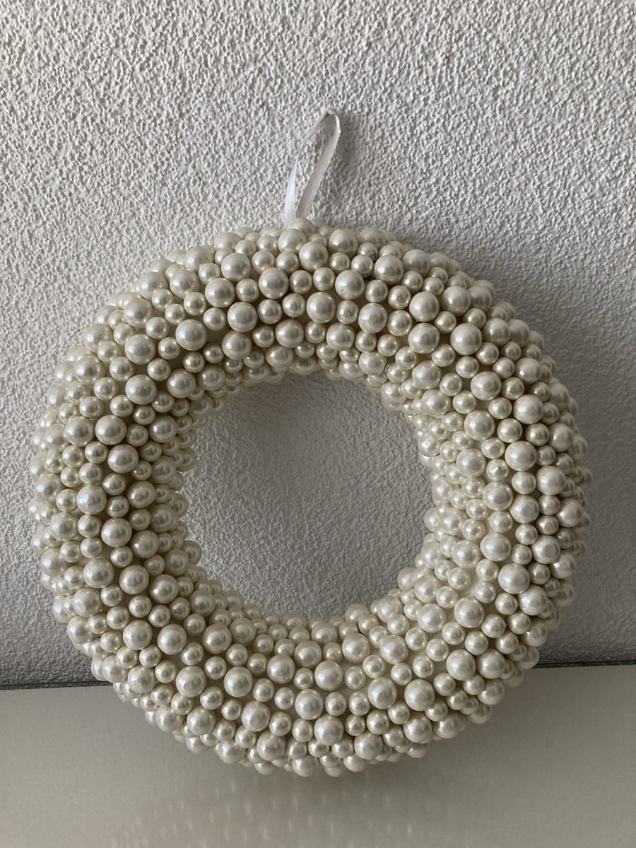 Tutte le decorazioni: Perlenkranz, Türschmuck, Durchmesser 30 cm – Nuovo (secondo la descrizione) da Rotkreuz venduto da RoseAss