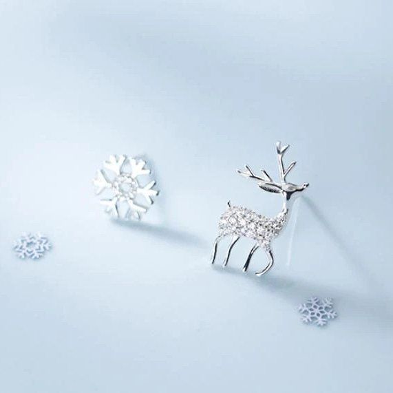 Orecchini pendenti & Orecchini a lobo: Silber Rentier Schneeflocken Ohrstecker – Nuovo e nell'imballaggio originale da Wil SG venduto da Veratier 8