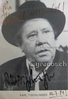 Karl Tischlinger (1910-1983) Schauspieler - Autogramm