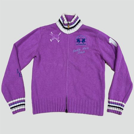 La Martina Strickjacke Lila Gr. XL (Ralph Lauren Winter)