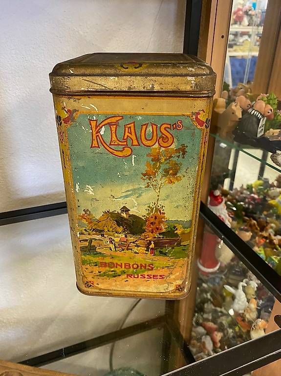 Tutte le decorazioni: Wunderschöne alte Blechdose "Klaus`s Bonbon Russes" – Usato da Steinhausen venduto da einzelstueck-brocki