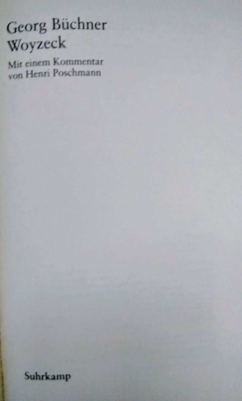 Libri: Georg Büchner : Woyzeck - Suhrkamp BasisBibliothek – Usato da Zürich venduto da Flitzi2005 3