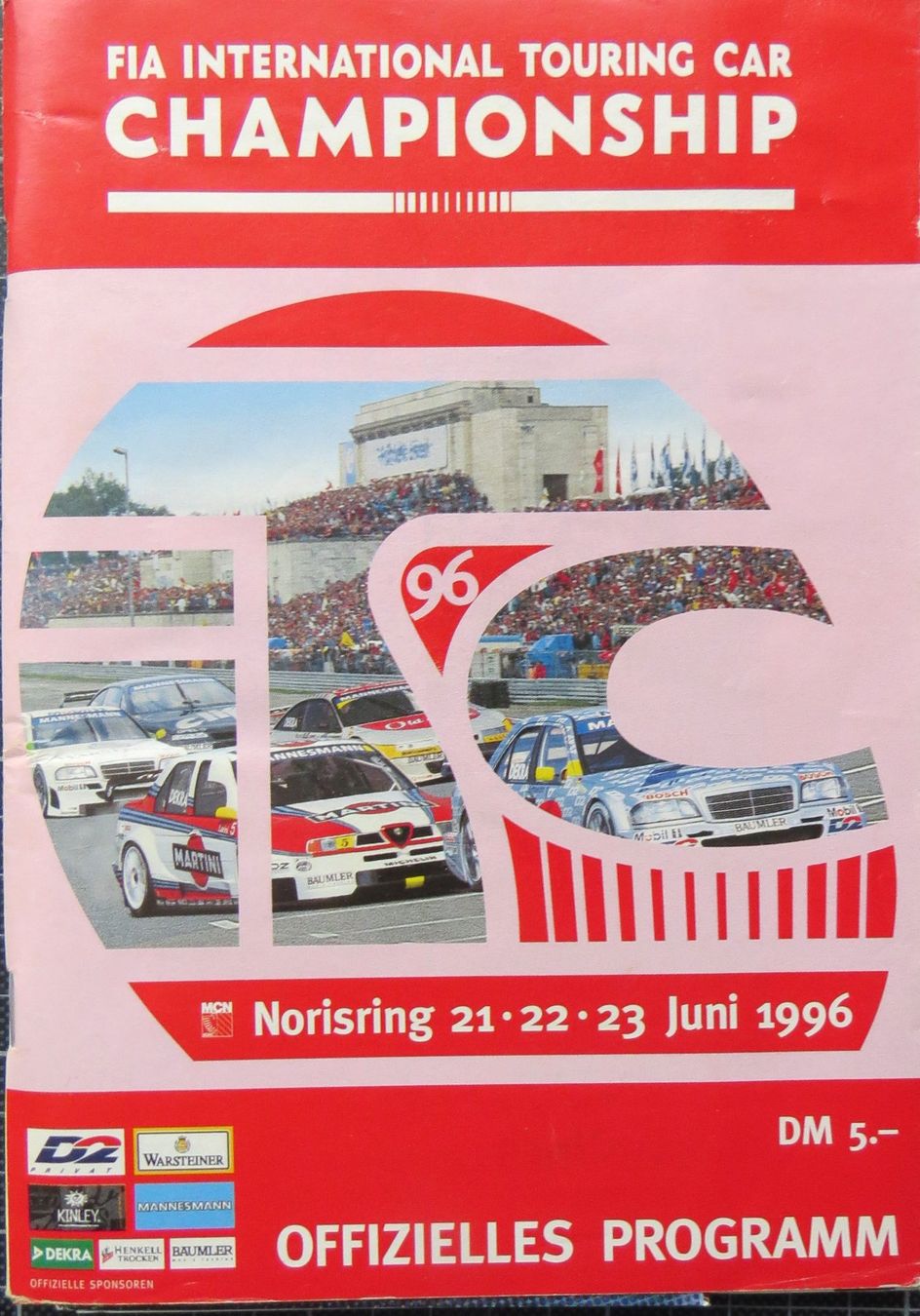 Documenti: Programm DTM in Nürnberg von 1996 inkl. Eintr.karte – Usato da Ettingen venduto da campione_1