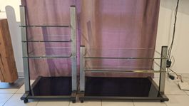 TV Ferseher HiFi Metall Glas Designer Tische