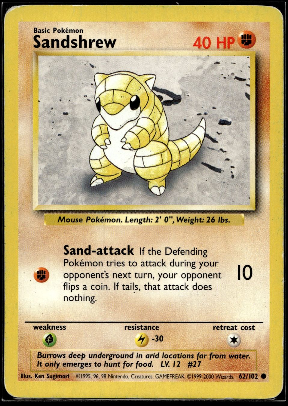 Pokémon Carte collezionabili: Sandshrew (BS EN 62/102) – Usato da Affoltern am Albis venduto da Chiesa_5