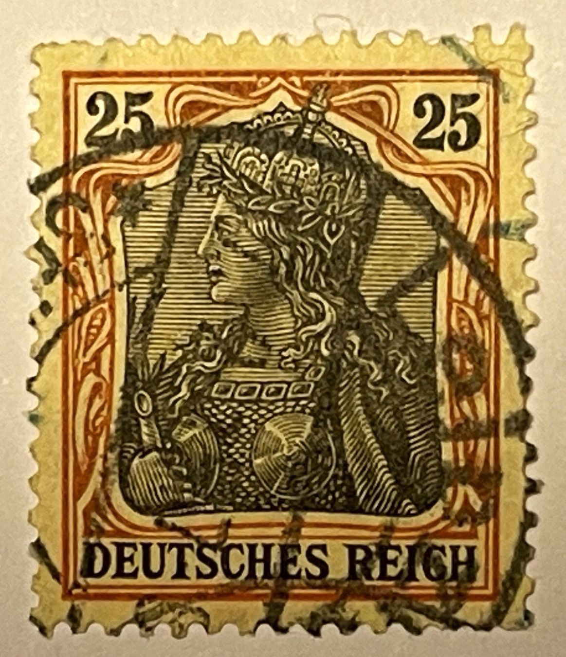 Tutti i francobolli: Deutsches Reich 25 Pfennig – Usato da Oftringen venduto da Vucki 1