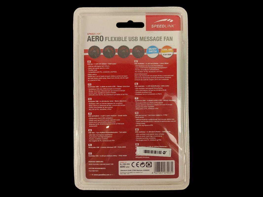 Ventilatoren: SPEEDLINK Aero USB Ventilator mit LED – Neu und originalverpackt aus Hünenberg von Restwert_Zug 2