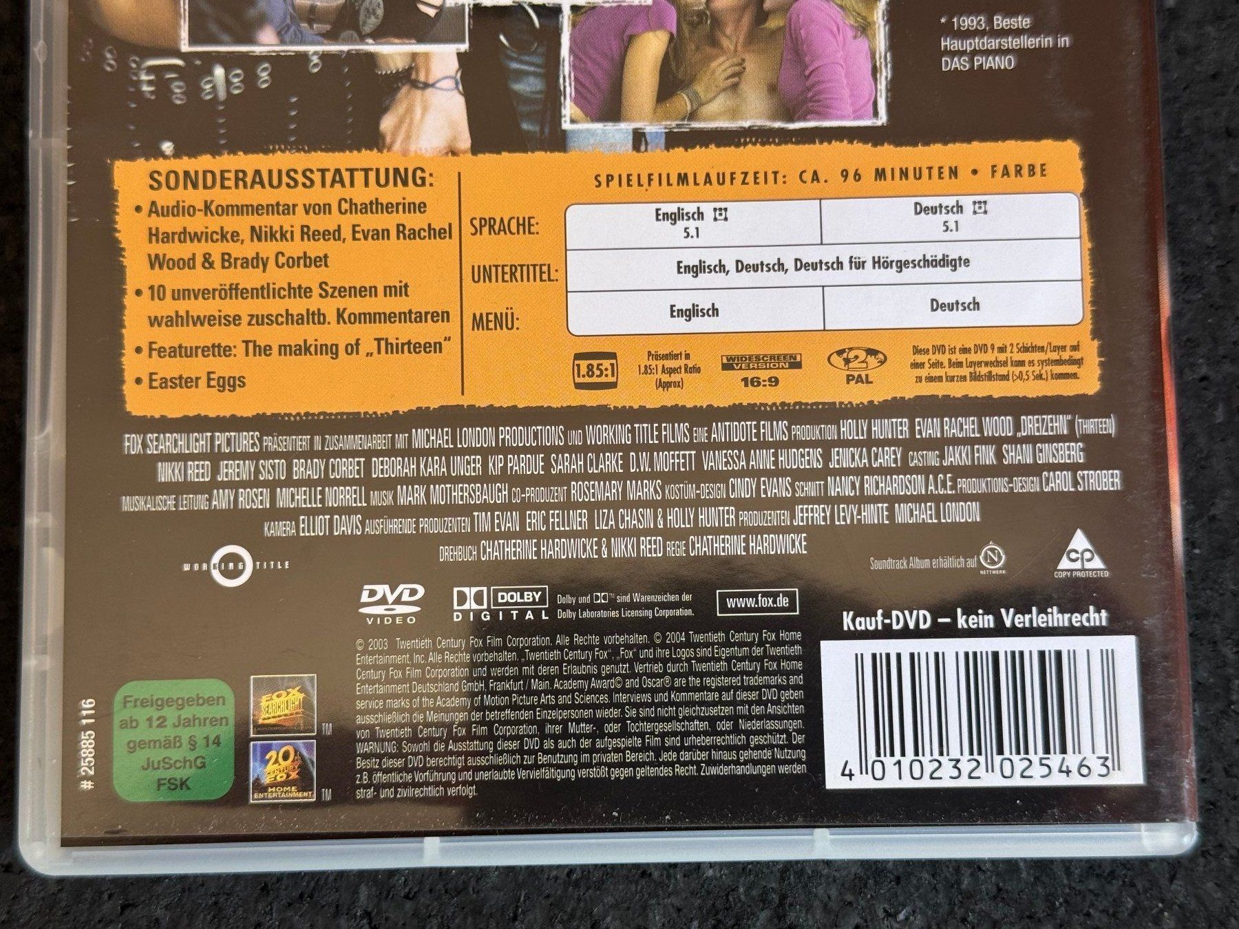 Tous les DVDs: dreizehn "es passiert so schnell" DVD DE/EN – D'occasion à Fribourg par tschjoly 3
