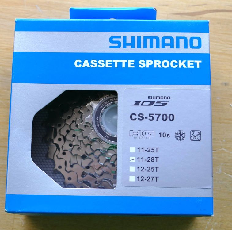 Cassette Shimano 105 CS-5700 10 Vitesses 11-28 Dents – Neuve Sans Boîte