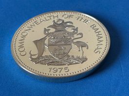 Bahamas - 5 Dollars - Elizabeth II (Silver Proof Issue) 1975