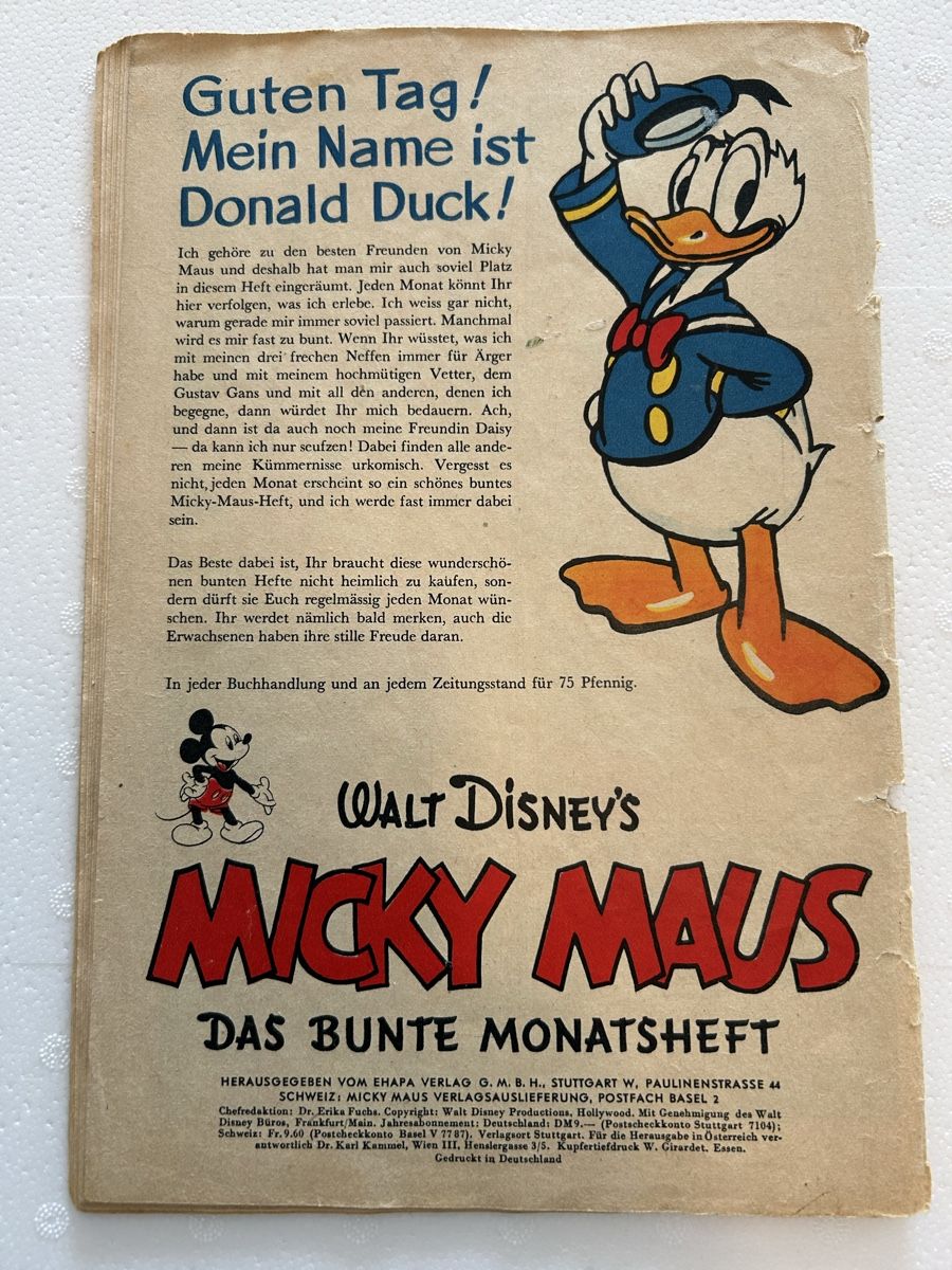 Fumetti: Micky Maus Heft Nr. 1 September 1951 – Usato da Burgdorf venduto da Cambridge0 1