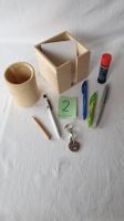 Zettelbox Holz natur & Stifte Halter & Zubehör, Nr. 2