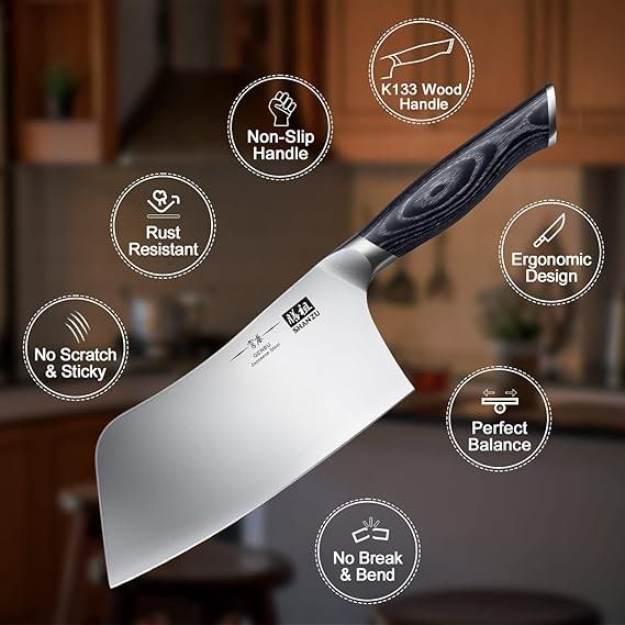 Coltelli da cucina: Kochmesser, 18cm Scharfes Küchemesser Hackmesser – Nuovo e nell'imballaggio originale da Oberentfelden venduto da abz_l7vm 3