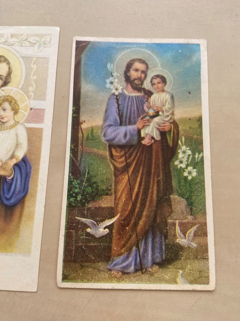 Foto & Immagini: 3 Heiligenbildli  San Giuseppe Andachtsbilder – Usato da Luzern venduto da waterfront1 3