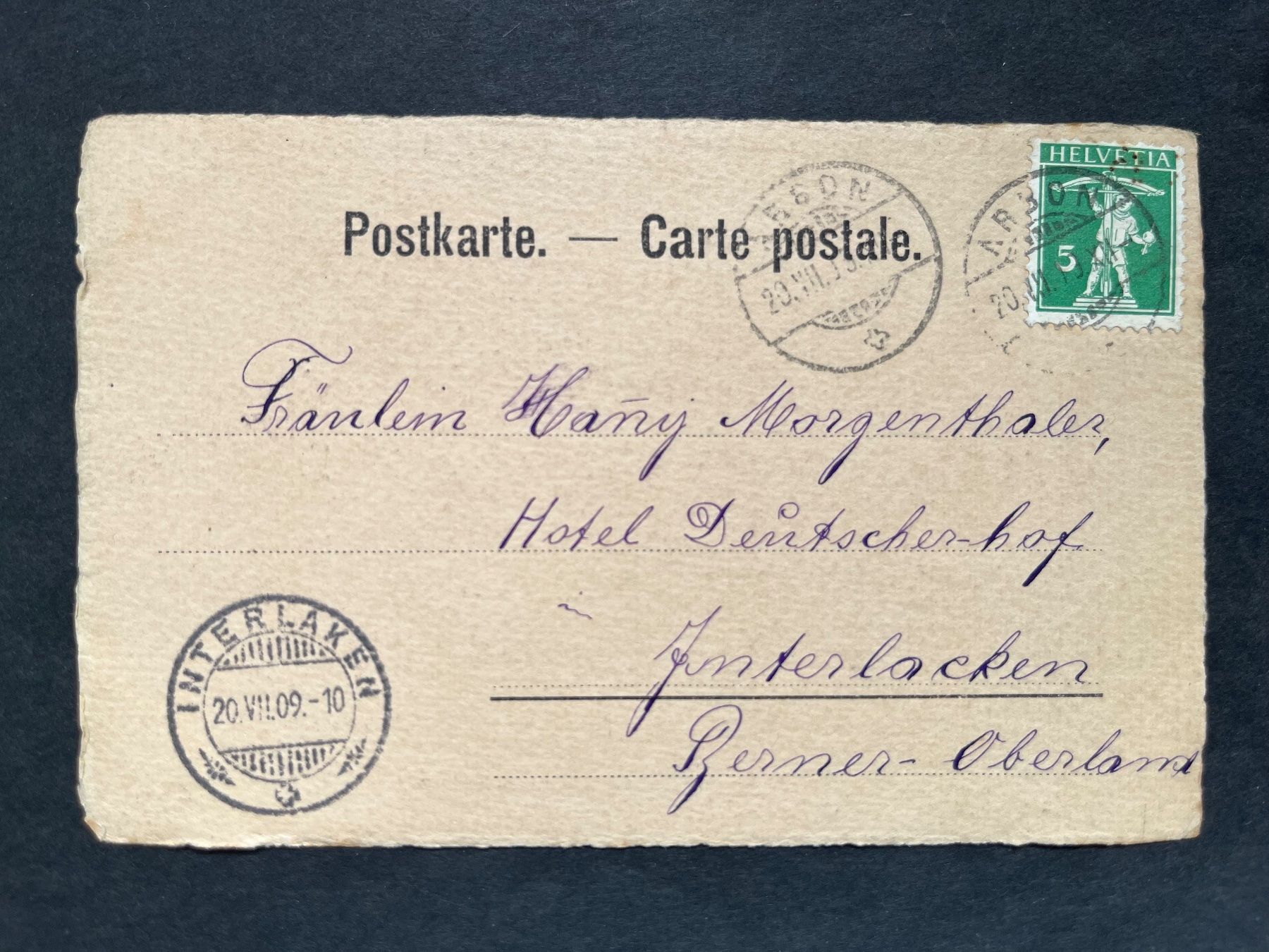 Cartoline postali: Schloss Arbon (Bodensee) 1909 – Usato da Wabern venduto da DaxKarten-75 1