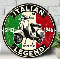Schild Vespa Italian Legend