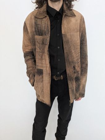 Herren Lederjacke Frizzi braun Grösse L 