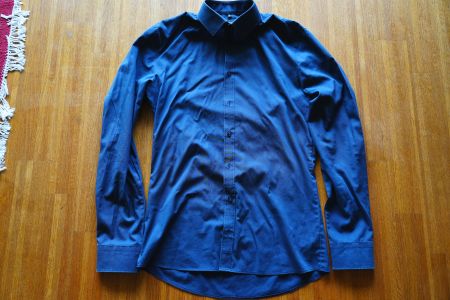 Olymp Hemd, Gr. 38, No. 6 Super Slim, Dunkelblau