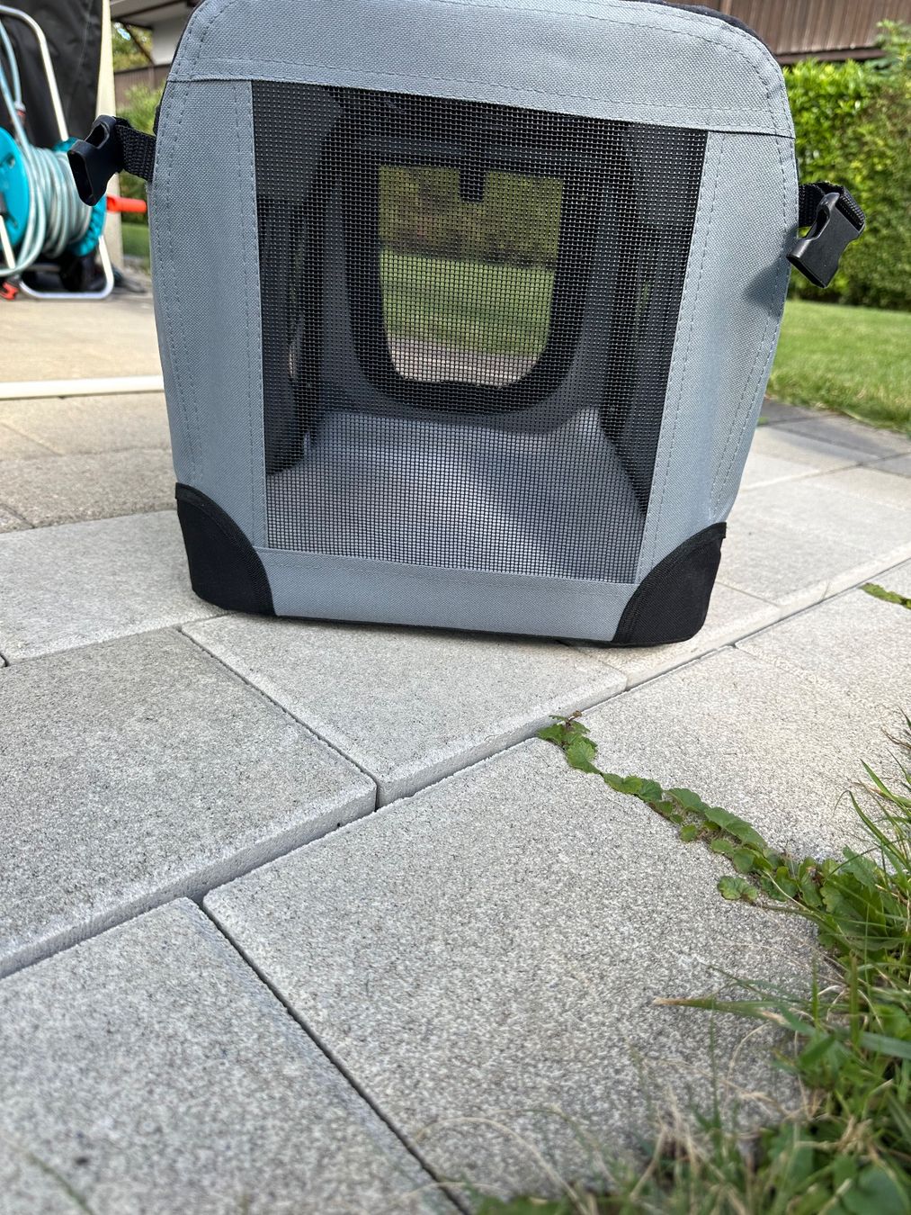 Gabbie, trasporto & Sicurezza: Praktische Transportbox für Hunde oder Katzen, Grau – Usato da Pfäffikon ZH venduto da bingo74 3