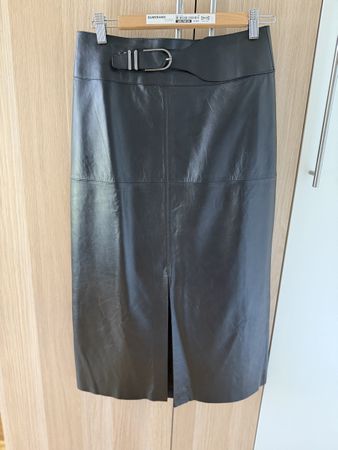 Massimo Dutti leather skirt M