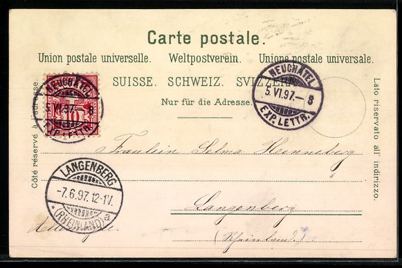 Cartes postales: Litho Neuchâtel, Vue générale de la v – D'occasion à Berlin par bartko-reher 1
