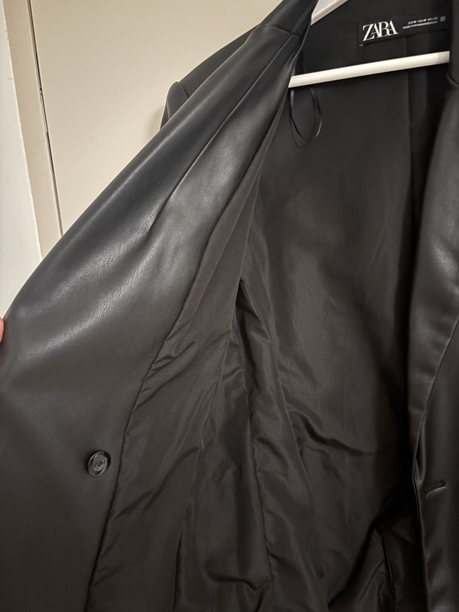 Zara Jacken: Zara Blazer in Lederoptik, Schwarz, Grösse M – Neu (gemäss Beschreibung) aus Arbon von Viktoriaa 5