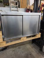 Wandschrank Edelstahl mit Schiebetüren 