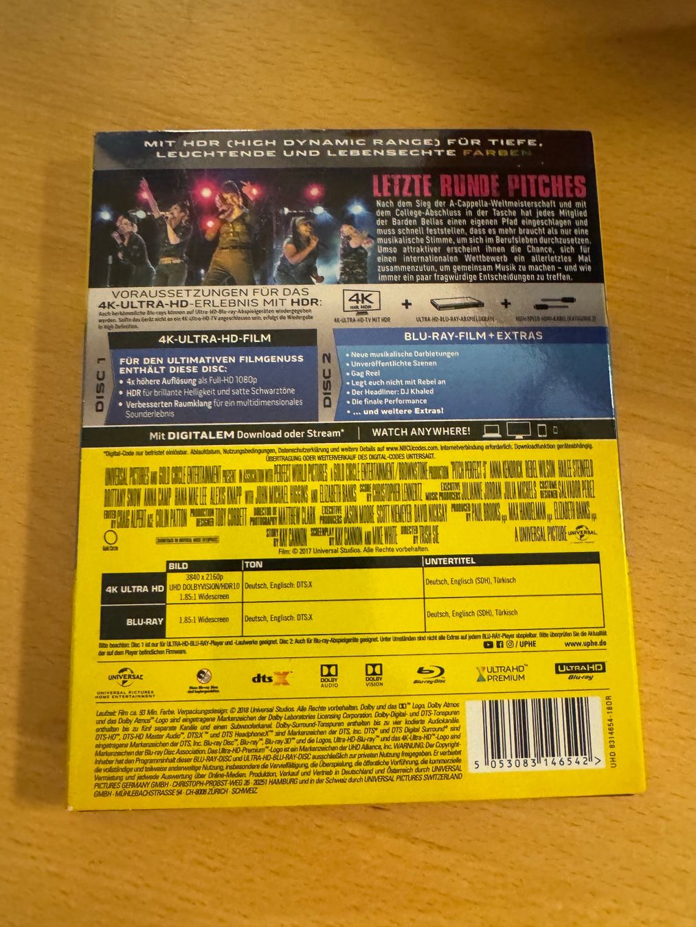 Alle DVDs: Pitch Perfect 3 4k UHD Blu Ray – Gebraucht aus Schwerzenbach von ste_pp82 1